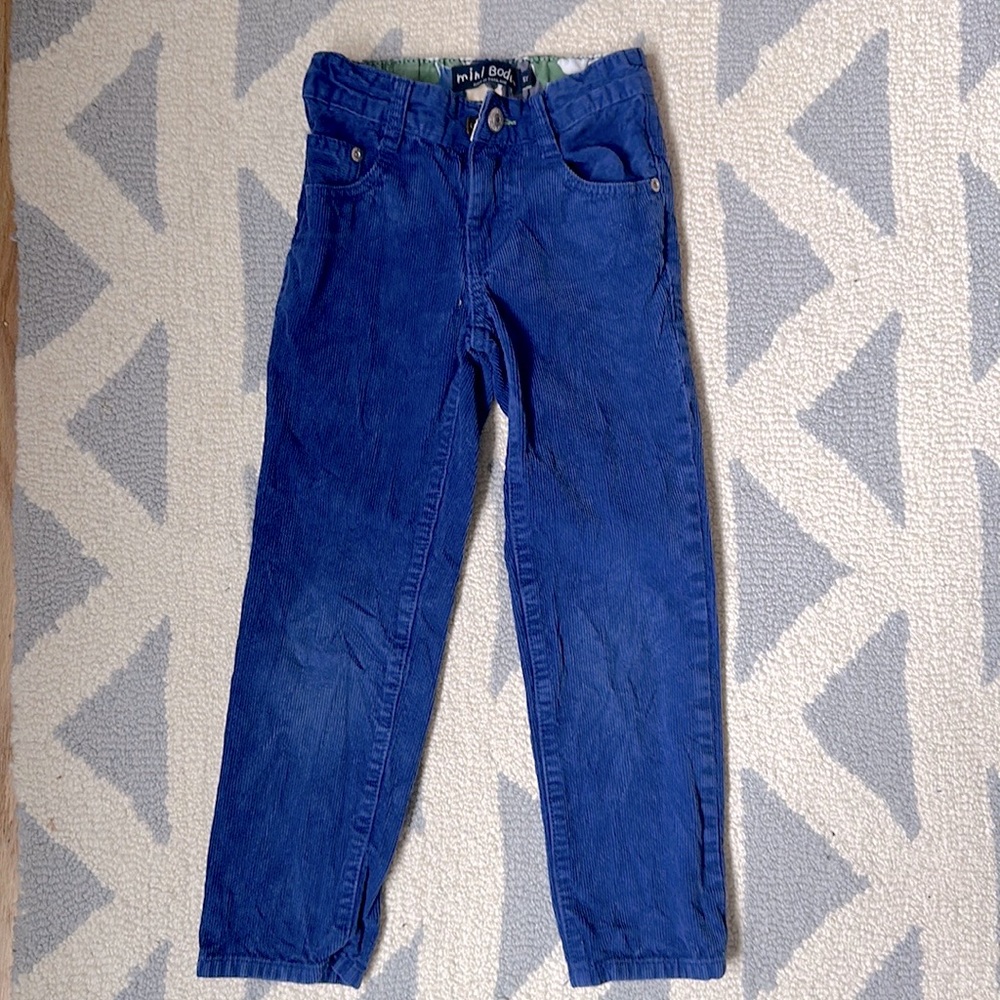 Mini Boden Size 5 Blue Corduroy Pants
